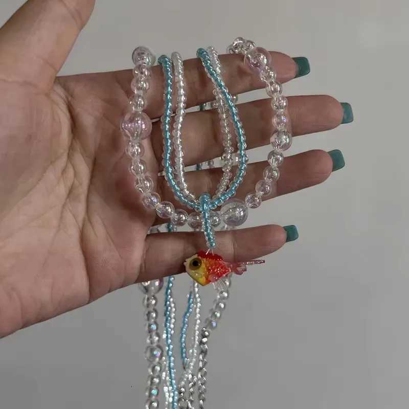 Kpop Y2K Boho Colorful Sugar Star Tassel Pendant Choker Necklace for Women Sweet Love Heart Chain Aesthetic Jewelry Accessories XJ250717