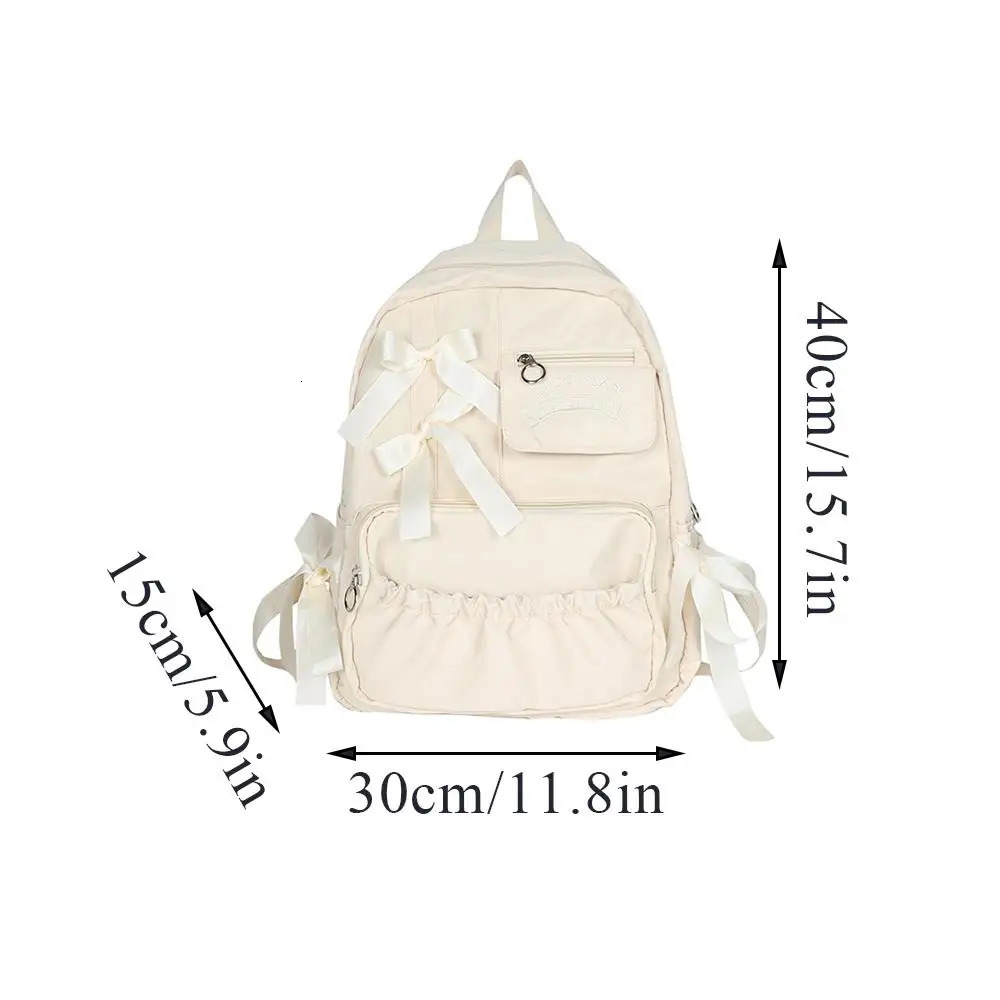 Waterproof Large-capacity Fashion Women Backpack White School Bags For Teenage Canvas Casual Daypack Bag Travel Backbag 250714