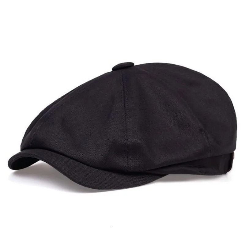 British retro octagonal hat big head circumference casual mens and womens four season retro beret 250716