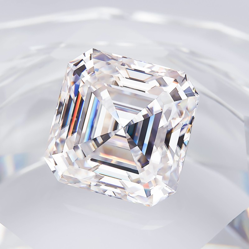 Wholesale Asscher Cut Loose Moissanite 3*3mm-12*12mm DEFGH Clarity VVS1 GRA Certification Lab Created Moissanite for Engagement Ring Making