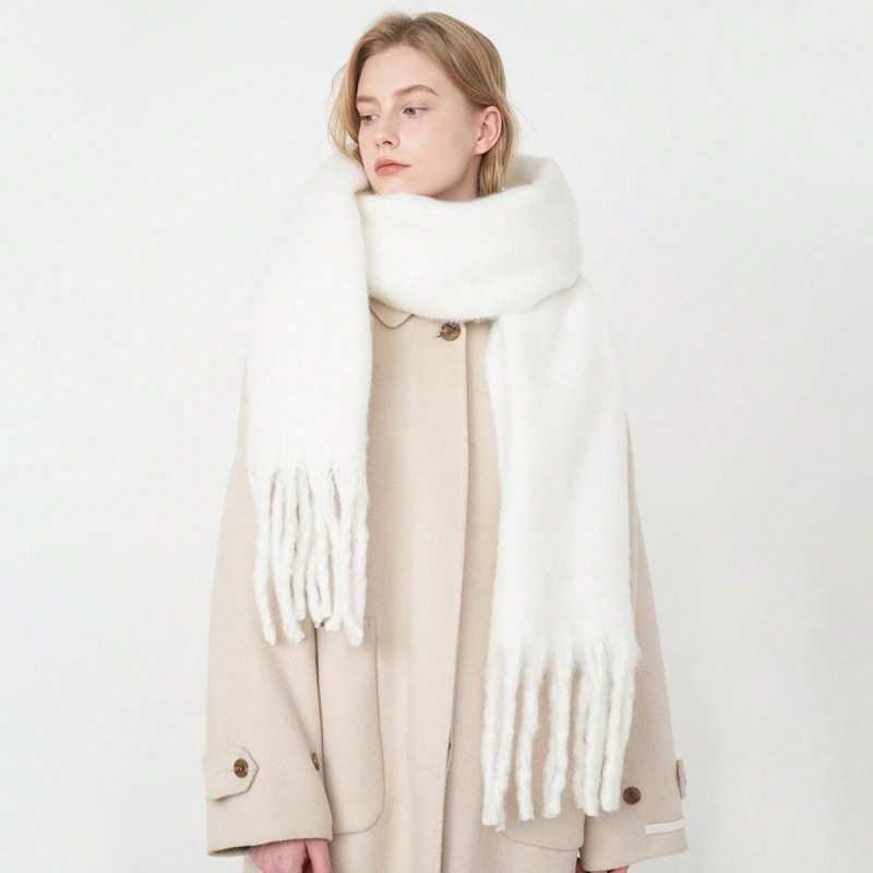 K1384 New solid color imitation cashmere scarf for women Candy color soft couple warm scarf shawl