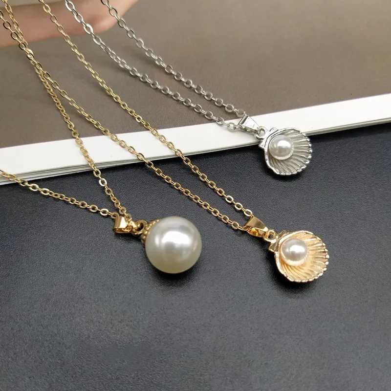 Trendy Fashion Shell Imitation Pearl Pendant Necklace For Women Fashion Collar Neck Jewelry Wholesale Dropshipping XJ250717