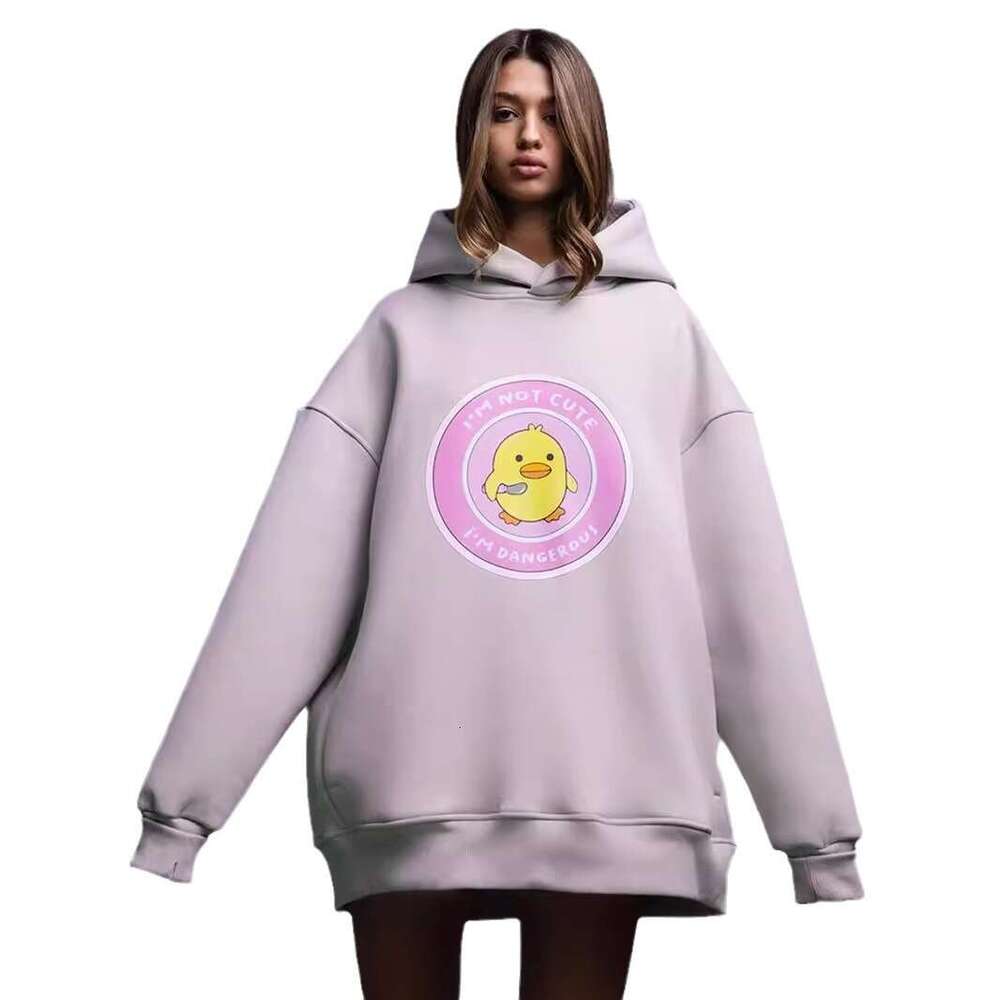 Autumn Winter New Women's Loose Fit Hoodie Sweatshirt With Print B5