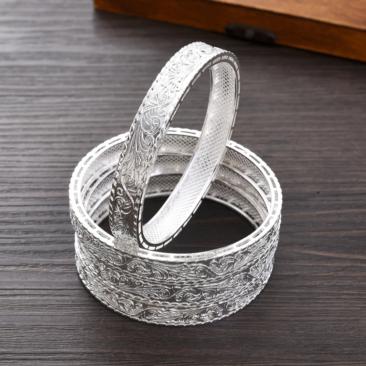 55MM65MM Dubai Wedding Bangles For Women Ethiopian Jewelry Bangles Bracelets Women Birthday Jewelry Gifts #109 250717