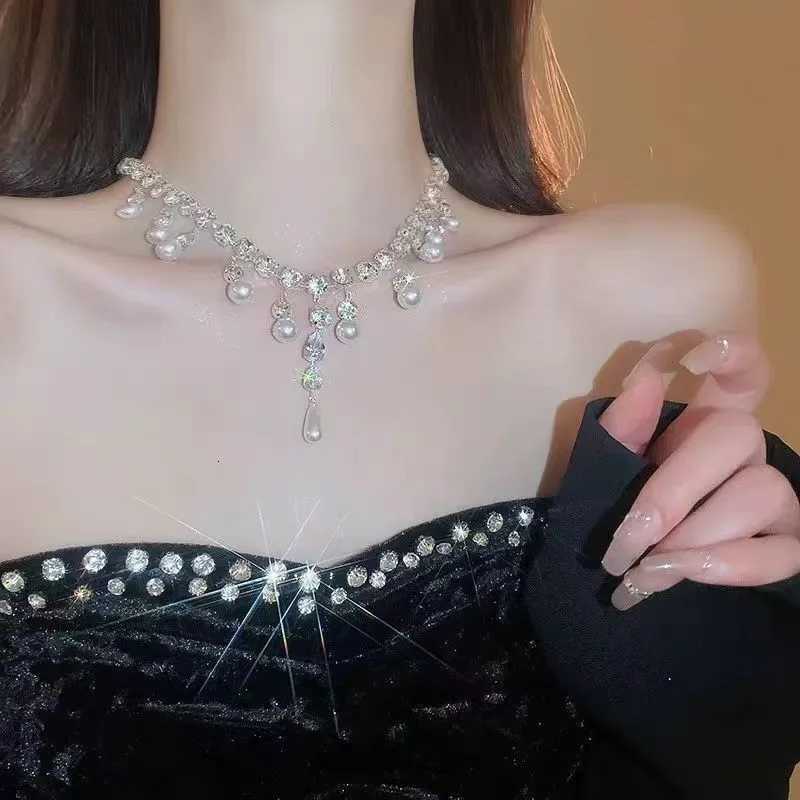 New Pearl Fringe Necklace Women Choker Collarbone Chain Luxury Minimalist Accessories XJ250717