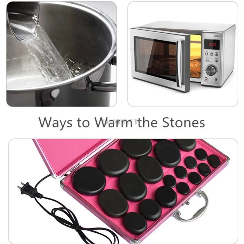 Stone Massage lava Stones Natural Energy Massage Spa Stones Set Rock Basalt Wholesale Body Health Care 250716