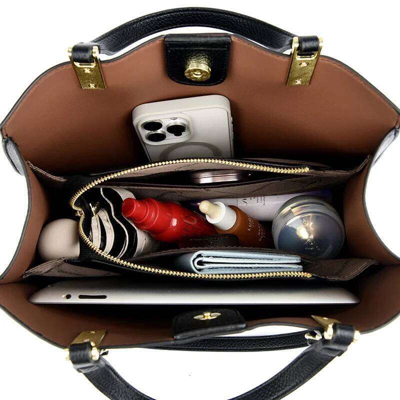 Genuine Brand Designer Women Bags High Quality Leather Shoulder Crossbody Messenger Tote Bag Large Handbag Purses