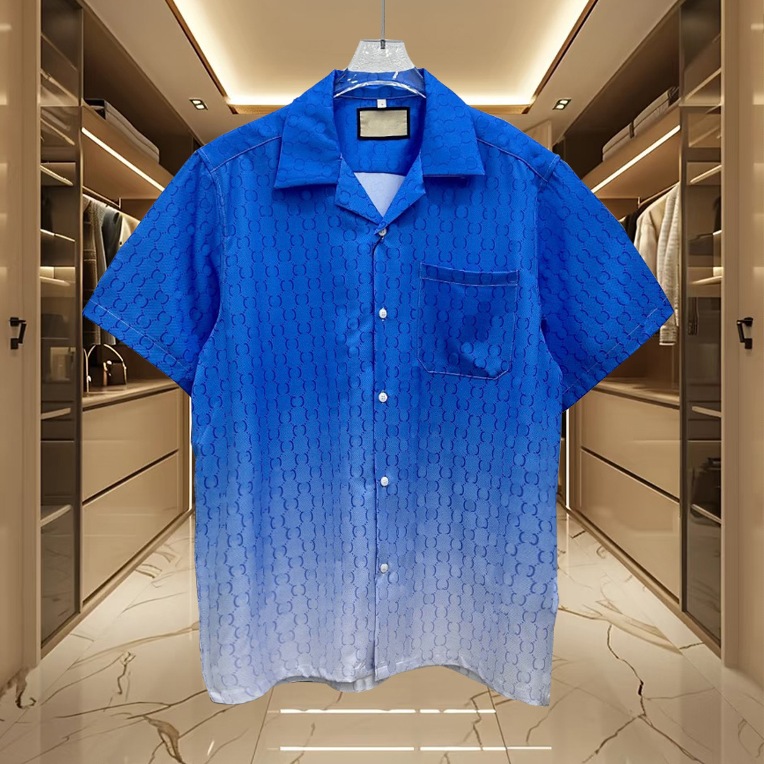 High quality designer button down shirt, fashionable and casual Hawaiian style street wear, Asian size M-XXXL