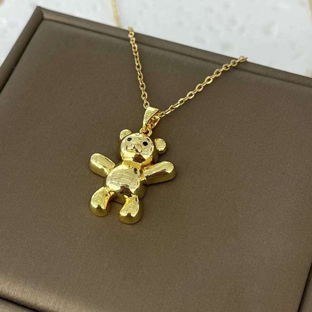 Hot-Selling Bear Pendant Fashionable Personality Simple Collarbone Creative Necklace Bdd