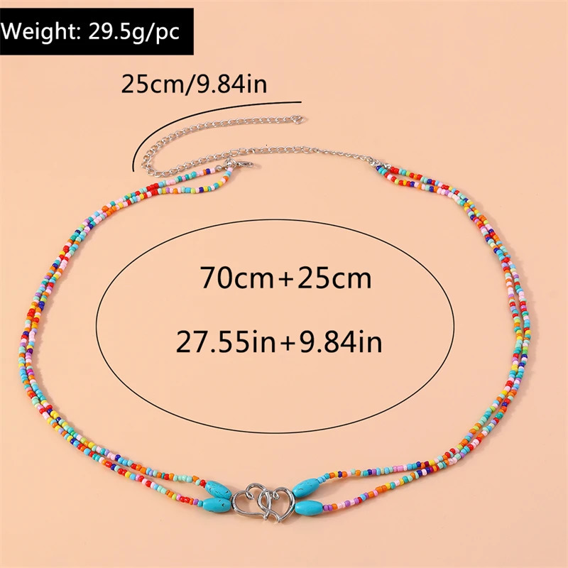 Bohemia Handmade Beads Waist Chain Love Heart Belly Chain for Women Summer Beach Bikini Sexy Body Jewelry Accessories 250716
