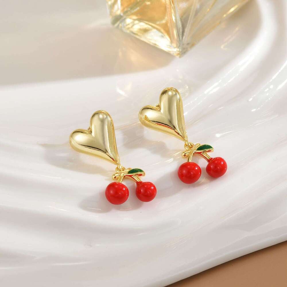 Circle Copper Gold Plated Niche High Fashion Simple Style Elegant Earrings Pendants Ear Jewelry C0b