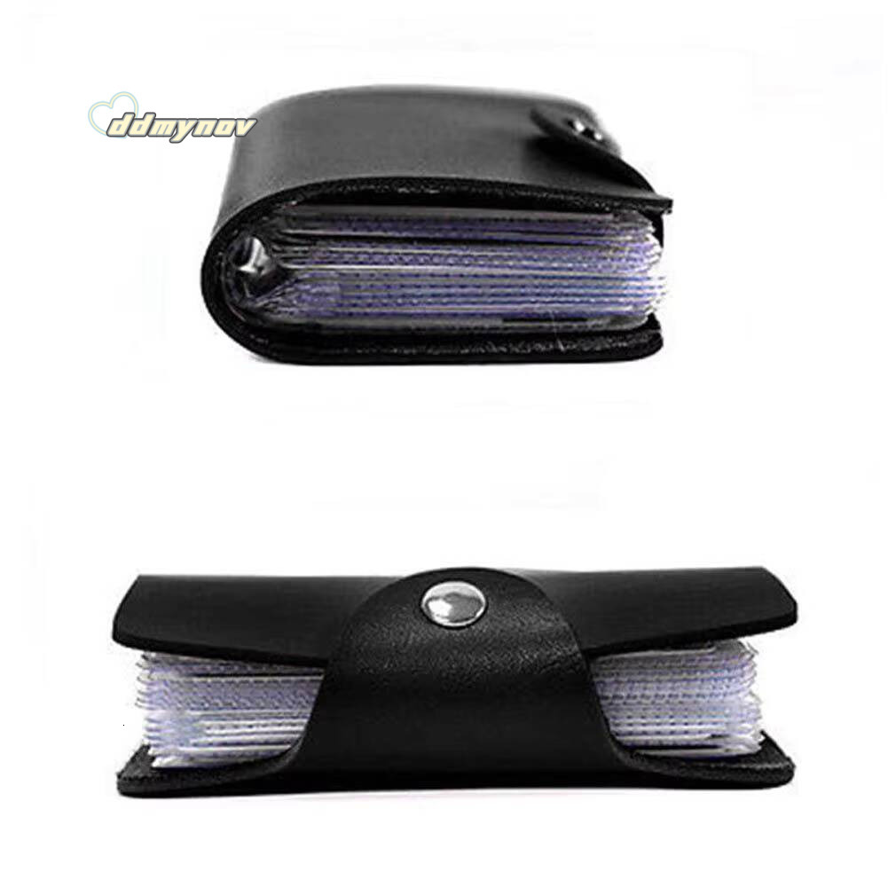 24 Bits Credit Holder Business Bank Pocket PVC Large Capacity Card Cash Storage Clip Organizer Case Wallet Cardholder ddmynov