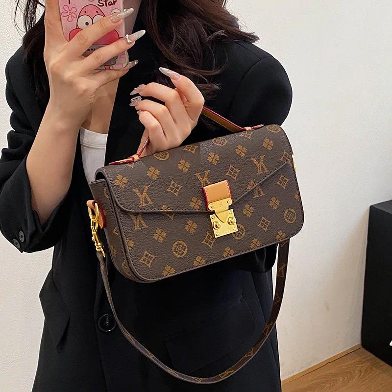 2025 New Women's Luxury Color-Blocked Vintage Print Square - Trendy Chic Shoulder Crossbody Lady Bags