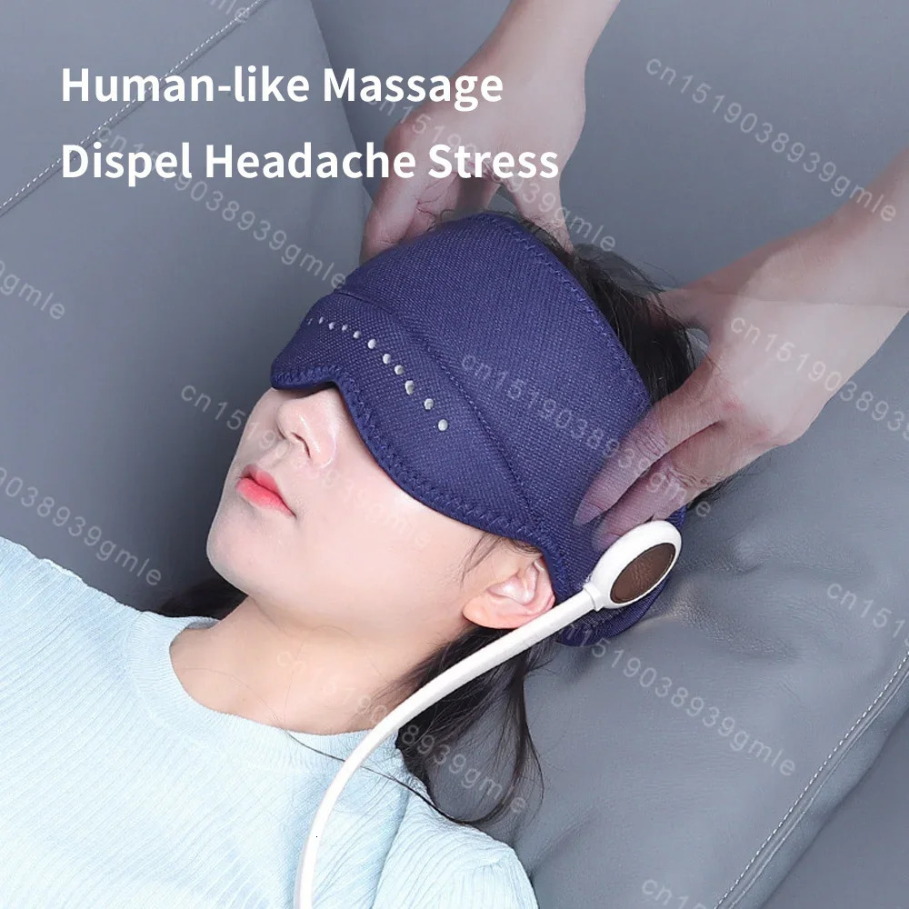 Air Pressure Head Eye Massager Electric Head Massager Graphene Heating Eye Compress for Relax Improve Sleep Stress Relief 250716