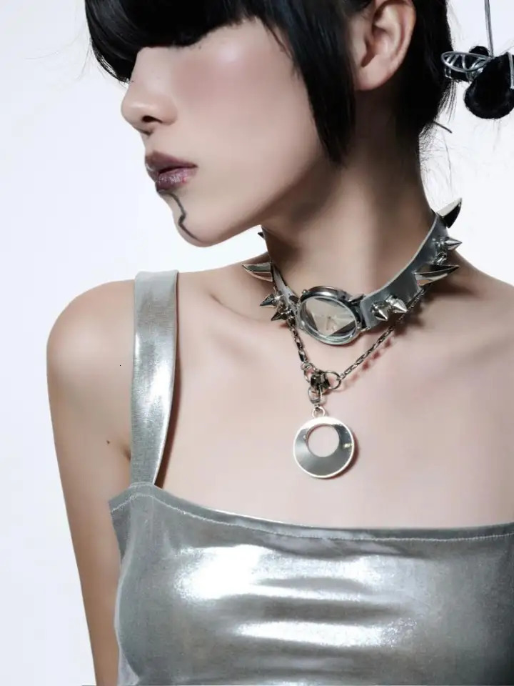 Necklace Watch Hip Hop Punk Style Unisex Jewelry Copper Alloy Fashion Party Gifts 250716