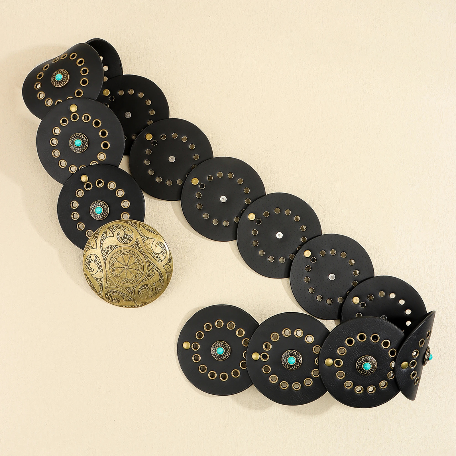 vintage Western Boho chic belt female rivet waist cover with dress skirt y2k belt wide one dress 250717