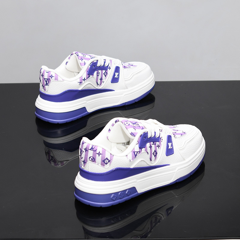 Designer Casual Shoes for men and woman free shipping New fashionable versatile thick soled height increasing shoes size 35-44 black yellow Purple