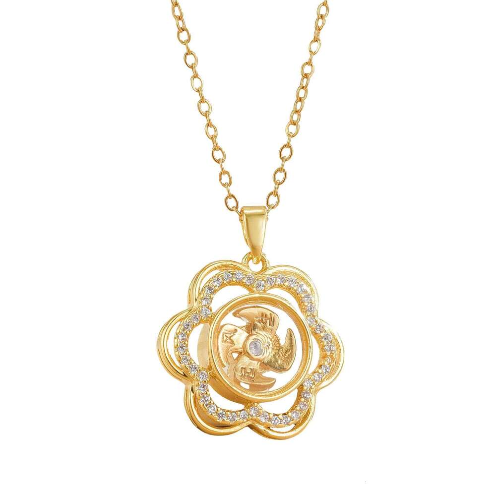 Hot Selling Thai Style Revoing Necklace For Women Fashionable Versatile High-End Titanium Steel Jewelry 0A3