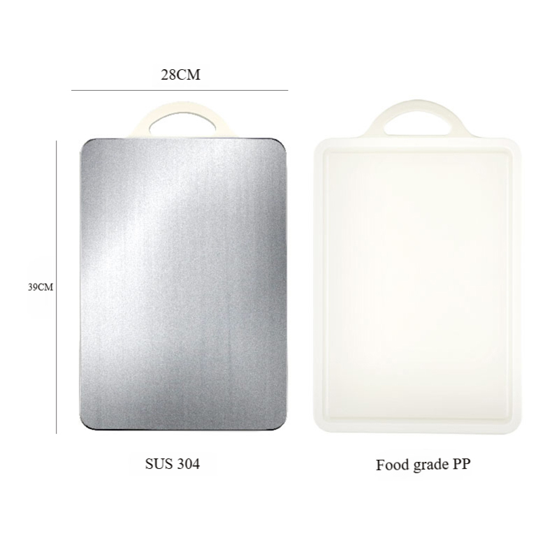 304 Stainless Steel Classified Double-Sided Dual-Use Chopping Plastic HUASU Antibacterial PP Cutting Board