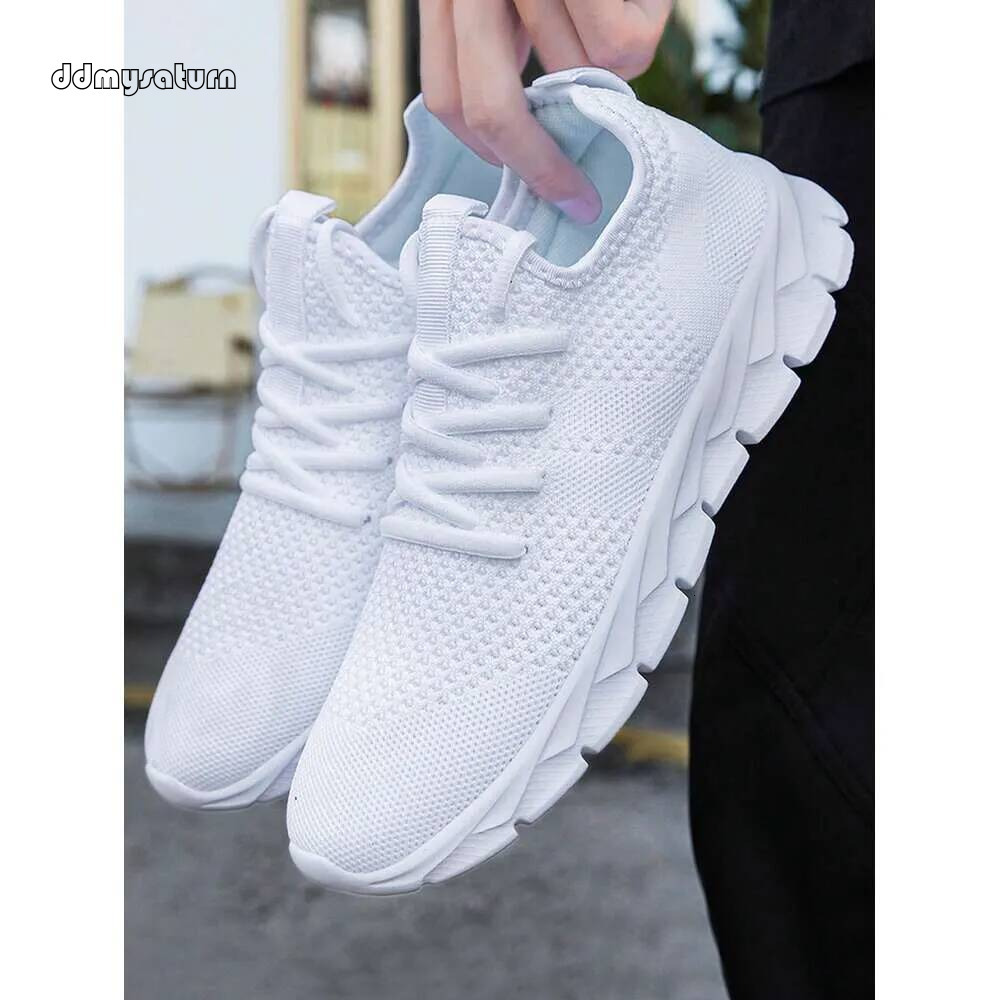 For Men Gym Tennis Athletic Mesh Fashion Sneakers Lightweight Sports Workout Running Casual Shoes Comfortable Footwear Trainers White ddmydog ddmydog