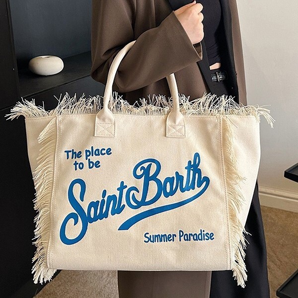 Women's Letter Printed Casual Bag Free Shipping Designer Luxury Tassel Canvas Bag Solid Color Large Capacity Commuting Shoulder Bag Handbag Shopp