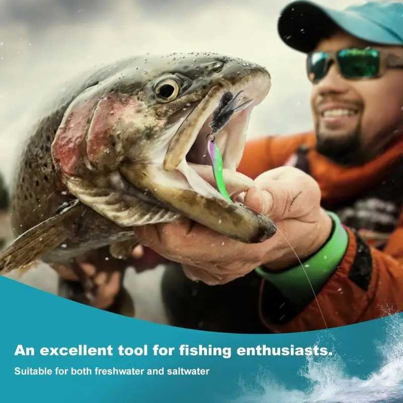 New 50-10PCS Mini Bionic Fly Fishing Bait Fly Hook Soft Bait Add Fish Attractant Fishing Gear For Salmon Trout 10/16/20mm 2025 Z250717