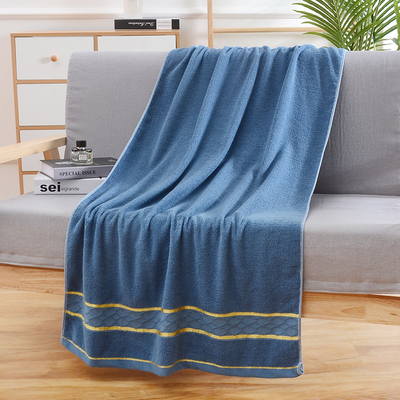 2 extra-large 100% pure cotton bath towel for adults unisex highly absorbent suitable for cycling and available for customization