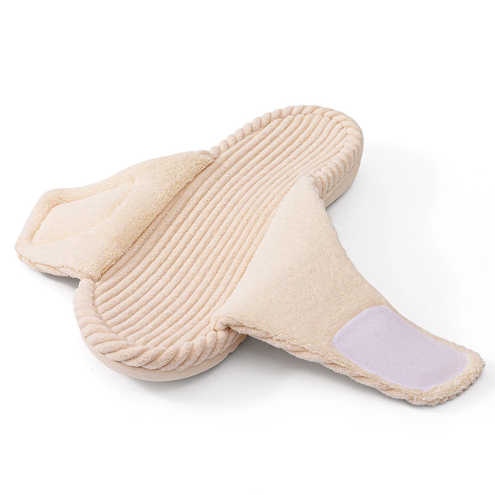 Comwarm Womens Open Toe Fuzzy Slippers Fashion Indoor Cozy Fur Line Non-slip House Slippers Female Soft Warm Cotton Slippers 250716