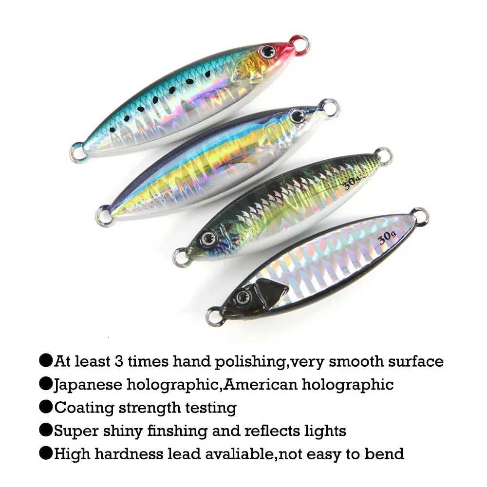FSTK New Glow Fishing Lure Casting Tuna15g30g40g60g Slow Pitch Jig Sea Bass Salterwater Inshore Artificial Bait with Assist Hook Z250717