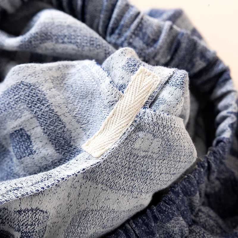 2025 New Summer Mens Pajama Set 100% Cotton Thin Jacquard Exquisite Short Sleeve Shorts Two Piece Set Loose Large Home Clothes W250717