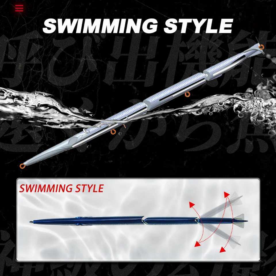 Hunthouse Jointed Pencil Bait 3 Section Fishing Lure 255mm/30.6g Needle Sinking Swimbait For Bluefish Seabass Tackle Z250717