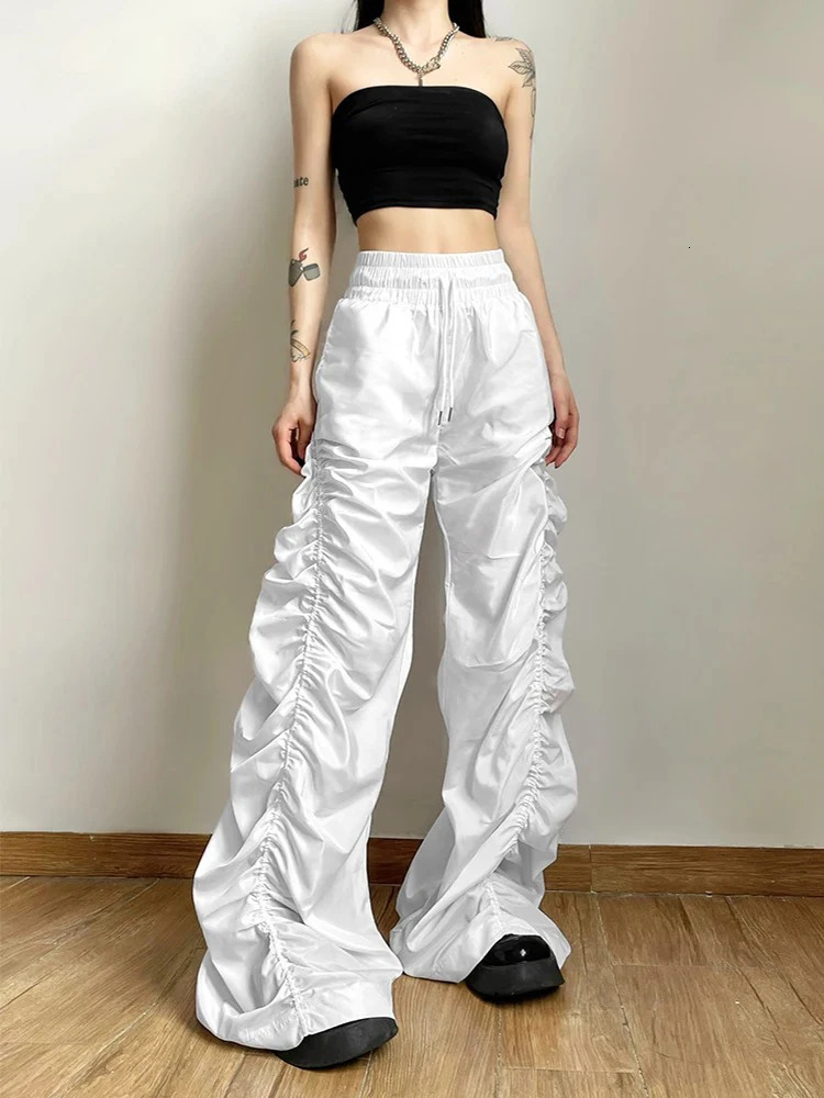 Fashion Trend Personalized SelfConfidence AvantGarde Cool AllMatch Casual Loose Girl High Waist Wide Leg Lantern Pants 250704