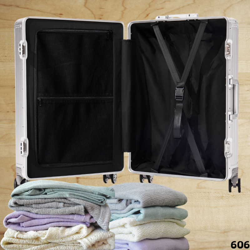 All Aluminum Travel Suitcase - Fashionable Simple Design for Men & Women