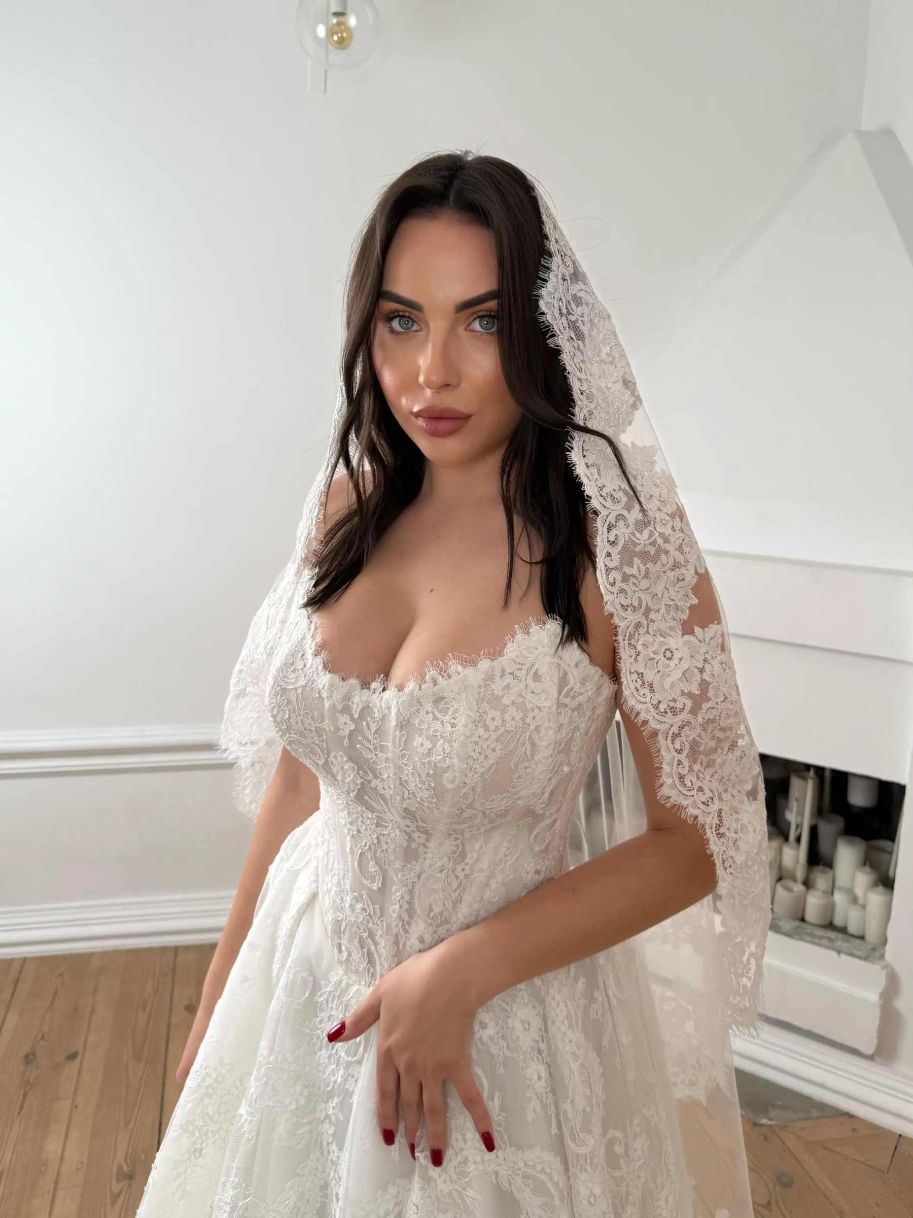 Lace Edge Wedding Veil 3 Meters White Ivory Bridal Veil Wedding Headpieces Bride Accessories Customized