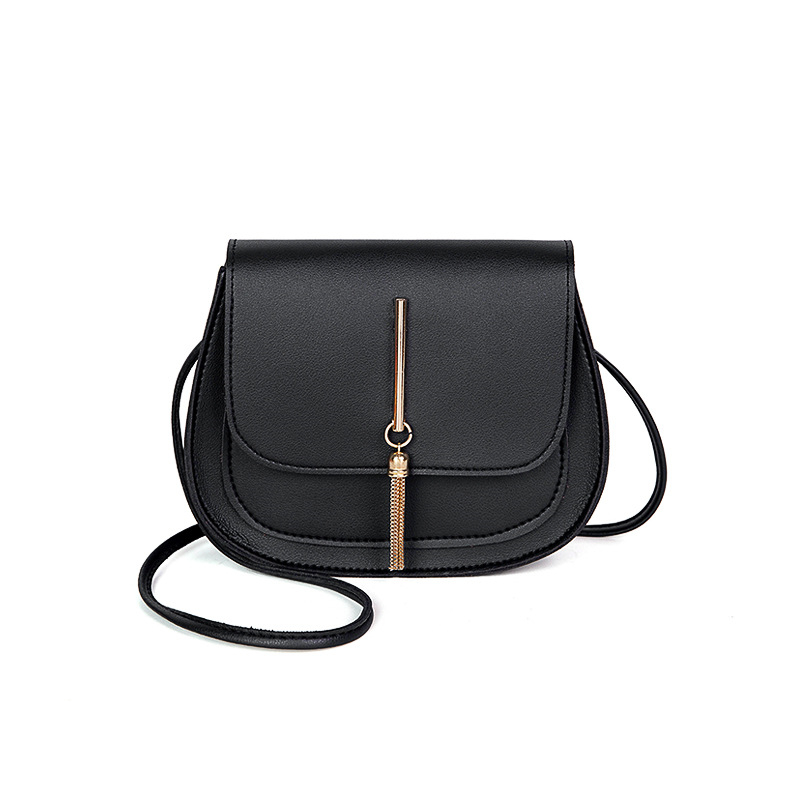 hot free shipping designer womens mini crossbody bag casual tassel fashionable plain saddle bag
