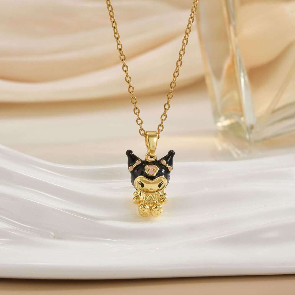 Kuromi Cute Cartoon Doll Niche Design Fashion Collarbone Chain Necklace For Women 119