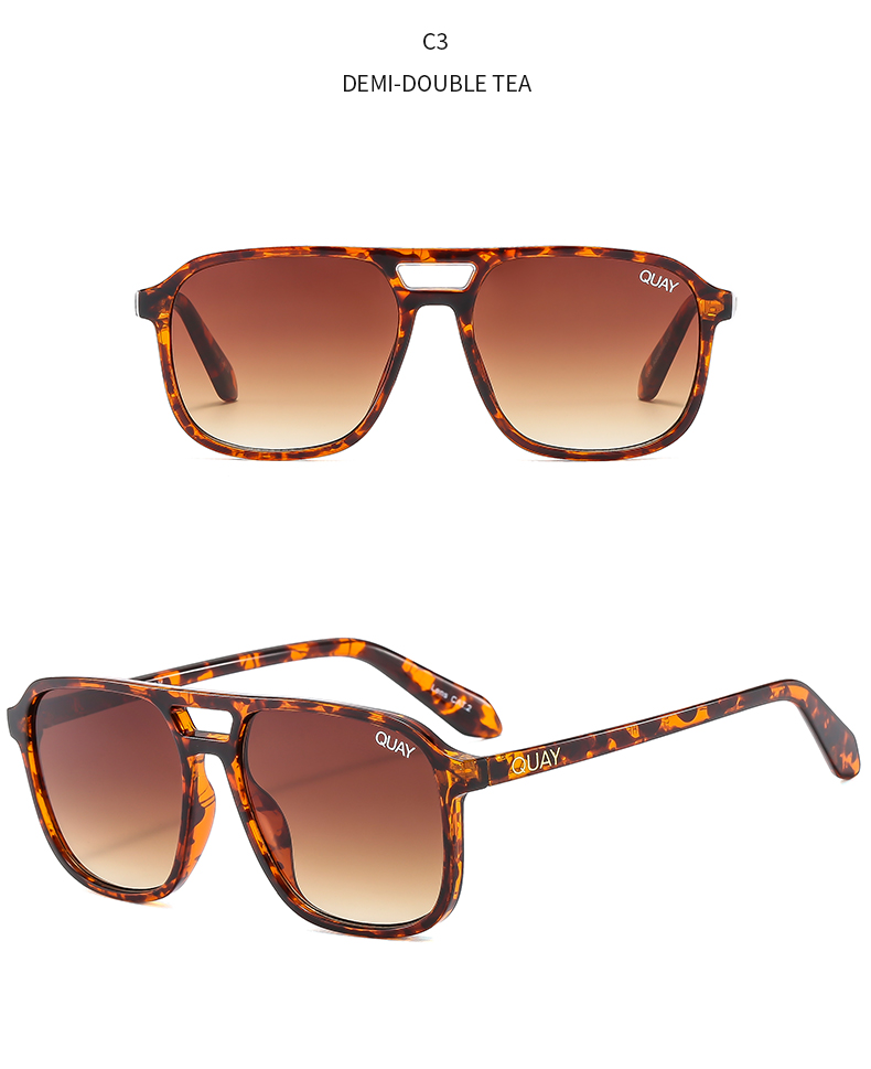 2025 luxury Sunglasses Quay Pilot Women Brand Design Metal Frame Mirror HIGH KEY Sun Glasses For Vintage Ladies Goggles Female