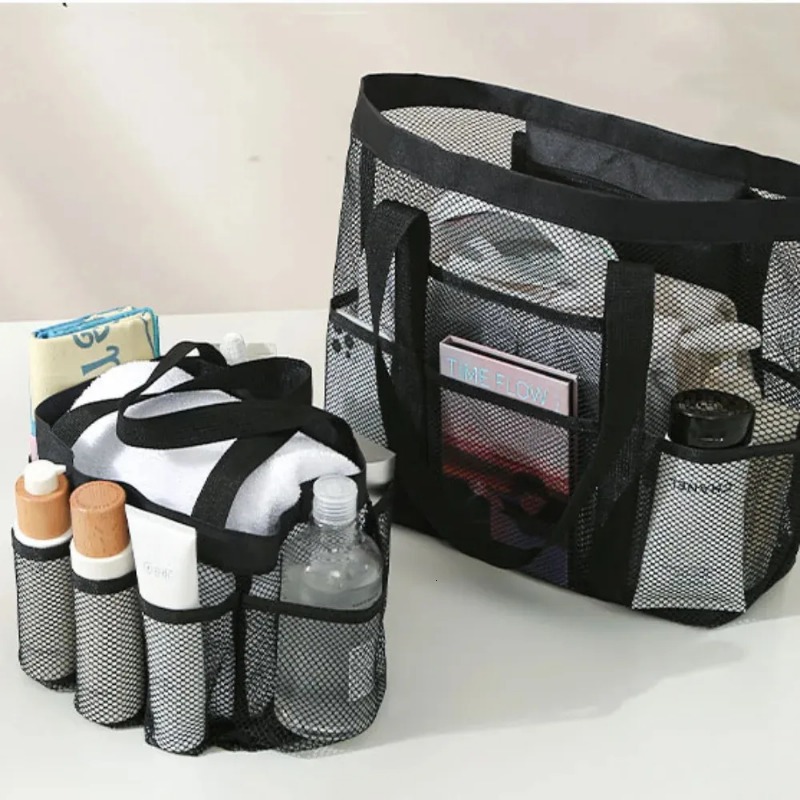 Eco-Friendly Reusable Mesh Duffel Bag - Versatile Storage Solution for Home Use & Outdoor Activities