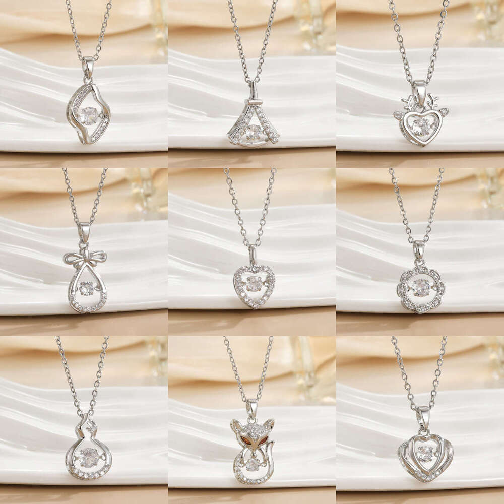 Korean Style Niche Design Smart Necklace For Women, Elegant And Simple Four-Leaf Clover Pendant Clavicle Chain Geometric Choker Jewelry 2Ca