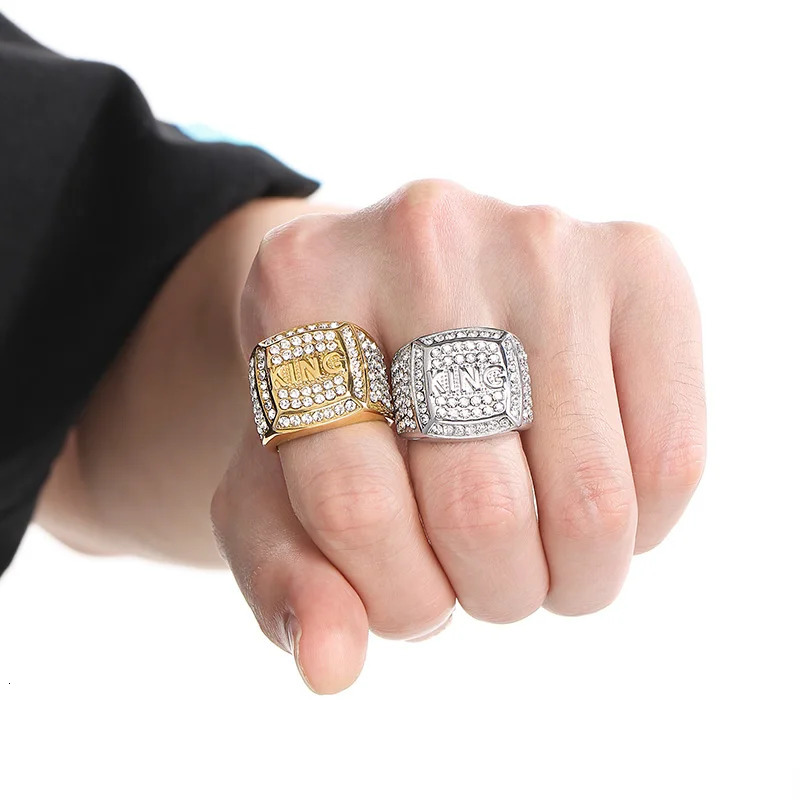 Stainless Steel Rings for Men and Women ID KING Full Zircon Rings High Quality Jewelry Party Gifts 250716
