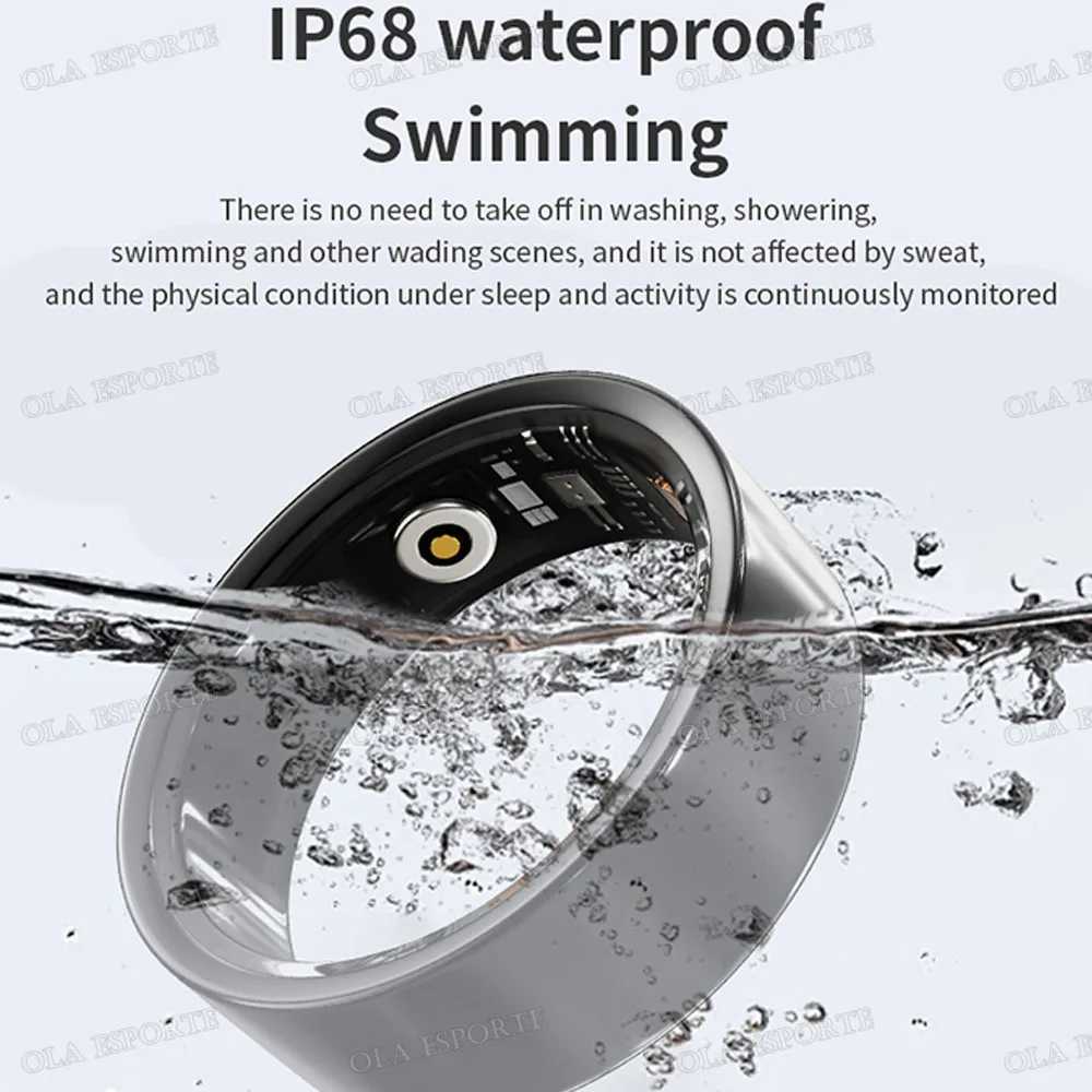2025 Smart Ring with Charging Case for Men Women Battery Life 10 Days Health Monitor 5ATM Waterproof Multiple Sports Modes W250717