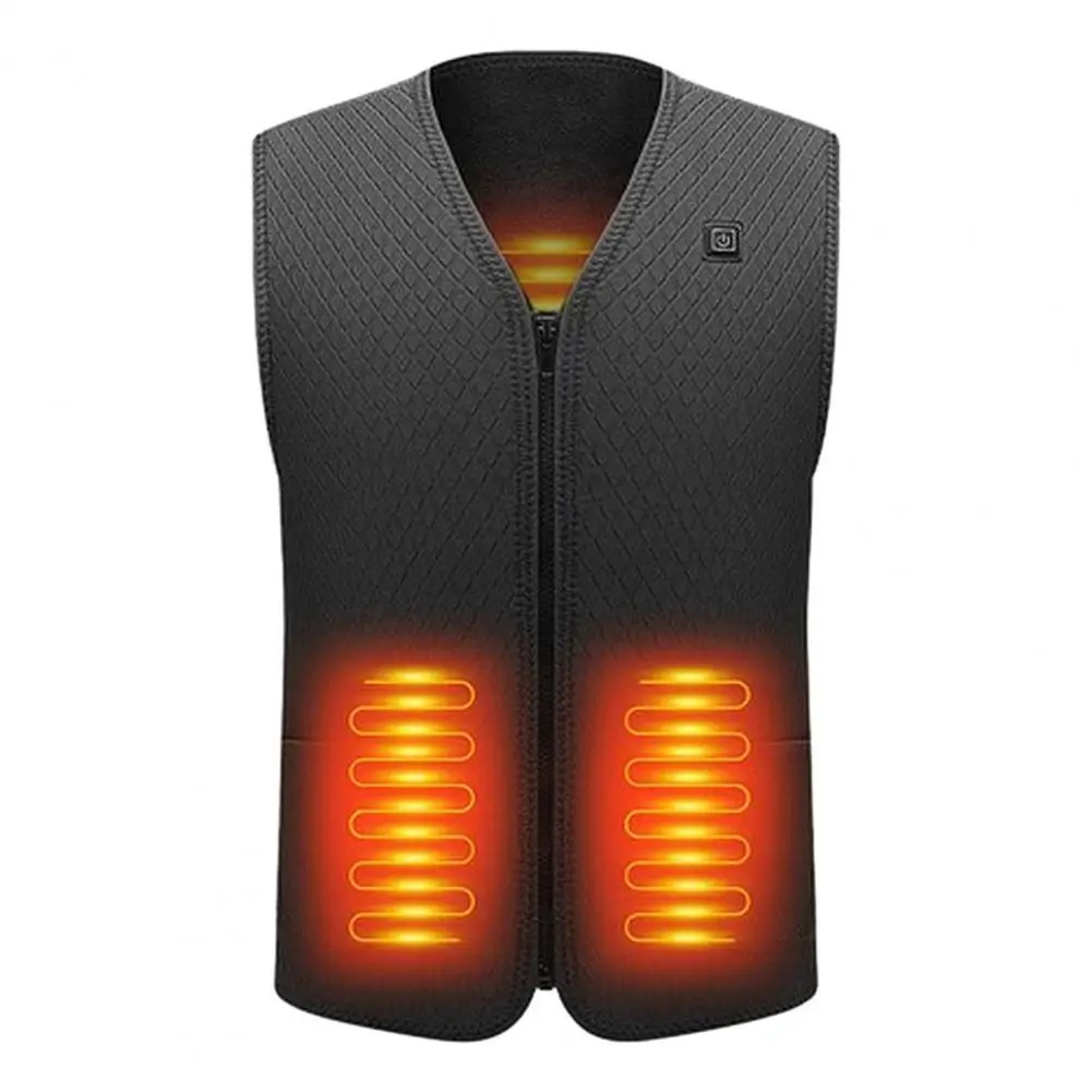 Men Heated Vest 3 Heating Levels Smart Temperature Control Vest Waterproof V Neck Thick Windproof Waistcoat Padded Waistcoat 250716
