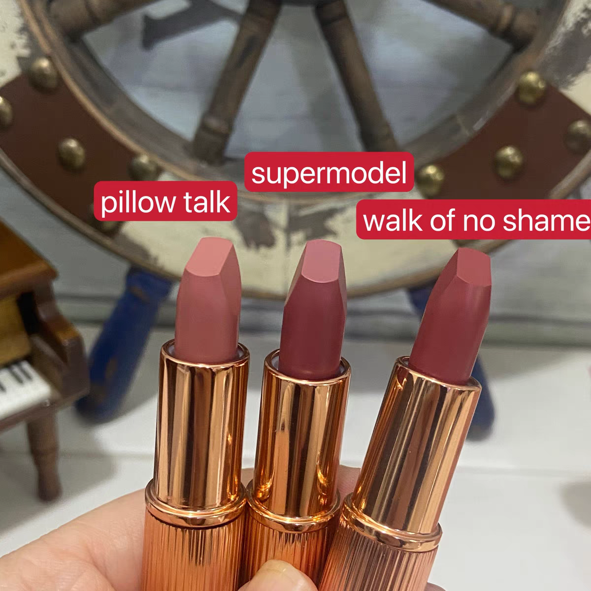 Makeup Lipstick Set 1.5g*3 ICONIC MINI LIP TRIO KIT THREE MINIS LIPSTICK CHARMS 3color Walk Of Shame Pilowtalk Supermodel Rouge Matte Lipsticks Lips C