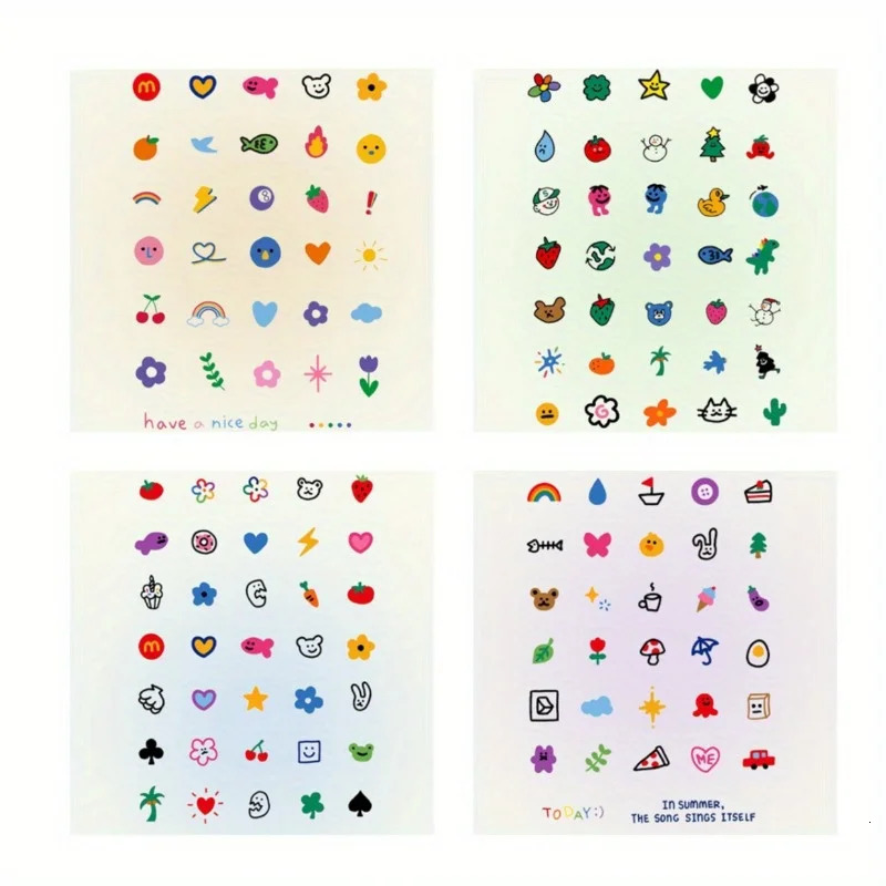 4 Sheets Finger Tattoo Sticker Temporary Waterproof and Longlasting Baby Art 250714