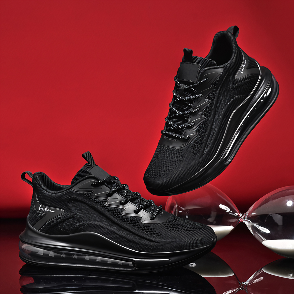 HW-6935 Spring New Men's Shoes Flyknit Mesh Breathable Sports Shoes Casual Shoes Air Cushion Shock Absorption Height Increasing Running Shoes