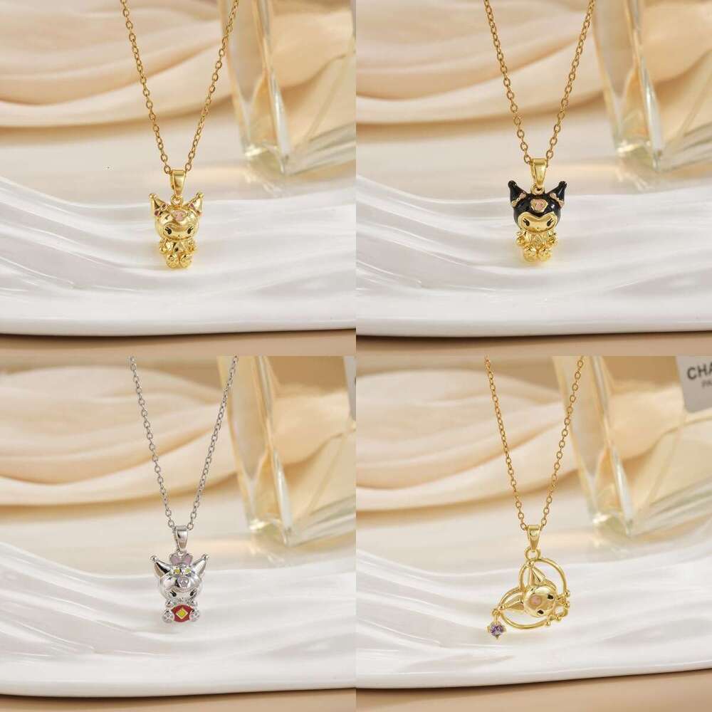 Tiktok Same Style Kuromi Cute Cartoon Doll Necklace Light Niche Design Fashion Student Collarbone Chain For Women 6De