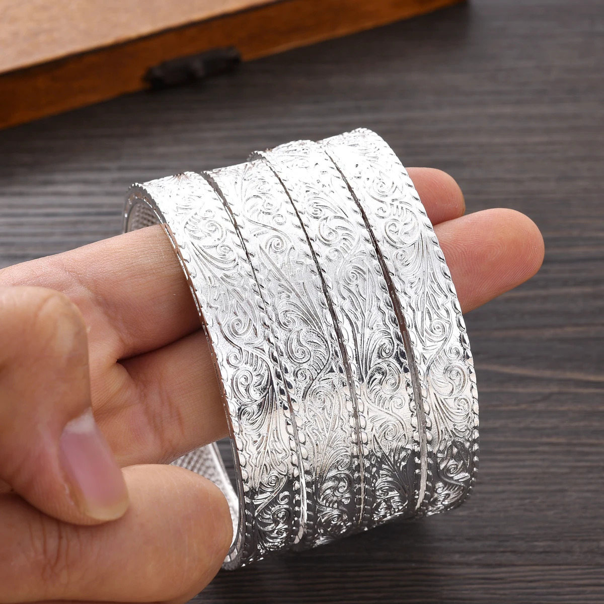 55MM65MM Dubai Wedding Bangles For Women Ethiopian Jewelry Bangles Bracelets Women Birthday Jewelry Gifts #109 250717