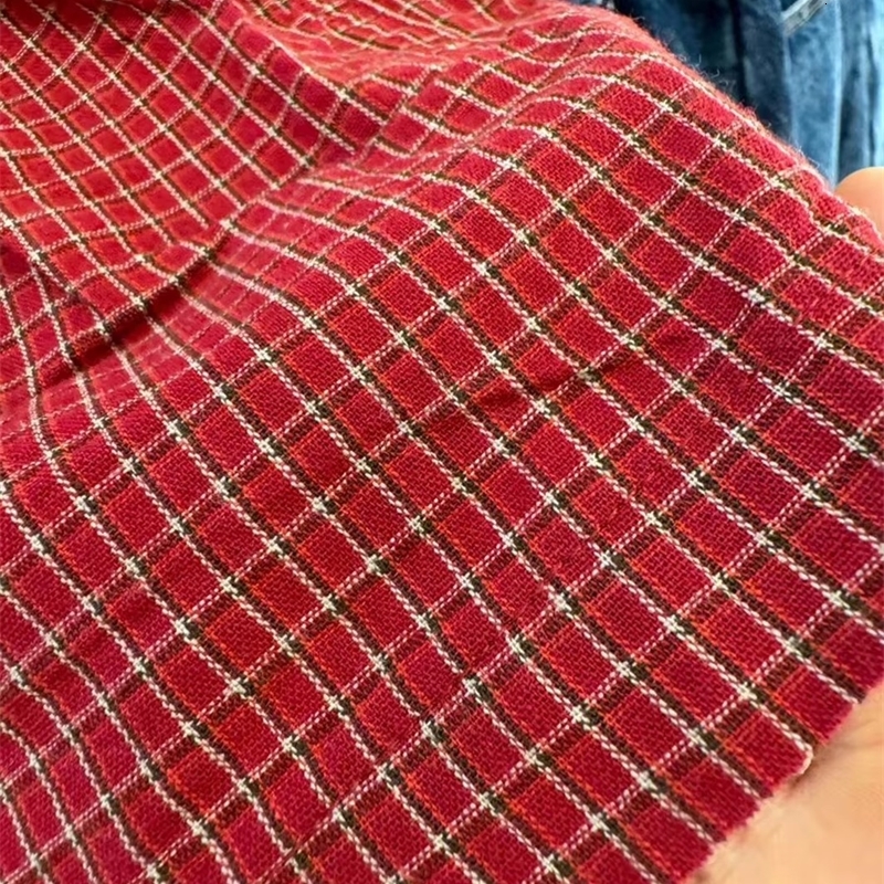 Red Plaid TShirt Shorts Set Women Summer Laceup Puff Sleeve BlouseButtons Elastic Waist Short Pants Cotton Sweet 2 Piece Sets y250707