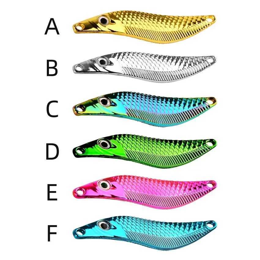 Aorace Metal VIB Leech Spinners Spoon Lures 7g-20g Artificial Bait With Feather Hook Night Fishing Tackle for Bass Pike Perch Z250717
