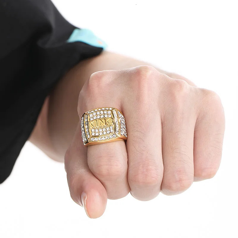 Stainless Steel Rings for Men and Women ID KING Full Zircon Rings High Quality Jewelry Party Gifts 250716
